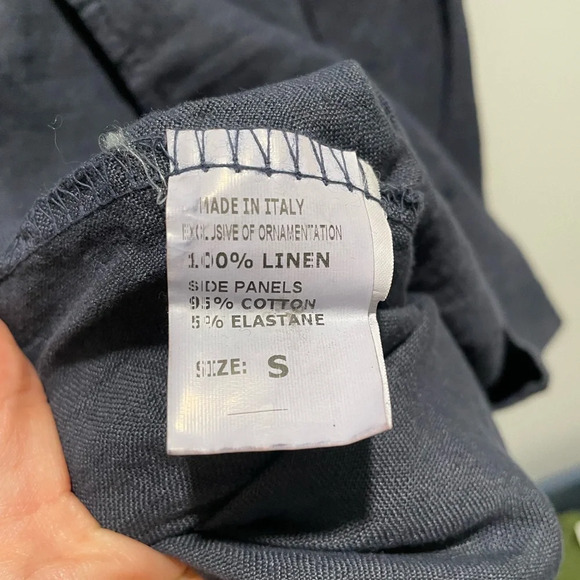 NWT Lina Tomei 100% linen dress with beaded neckline, size small - Picture 13 of 13